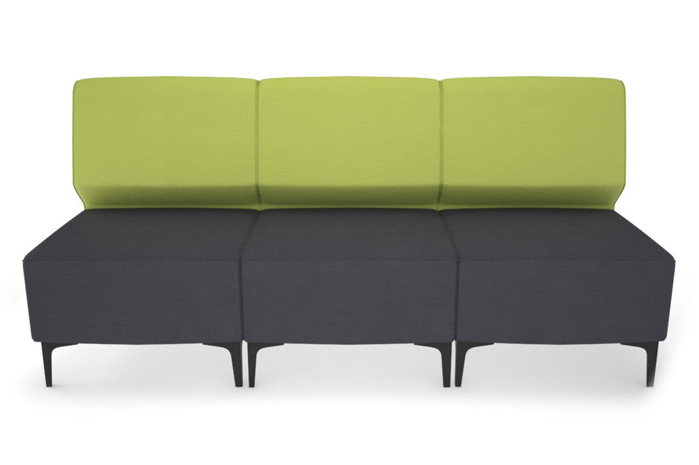 Mondo 3 Seater Lounge-black light green 