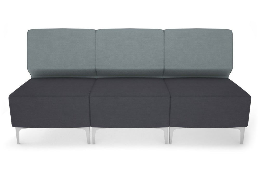 Mondo 3 Seater Lounge-chrome light blue 