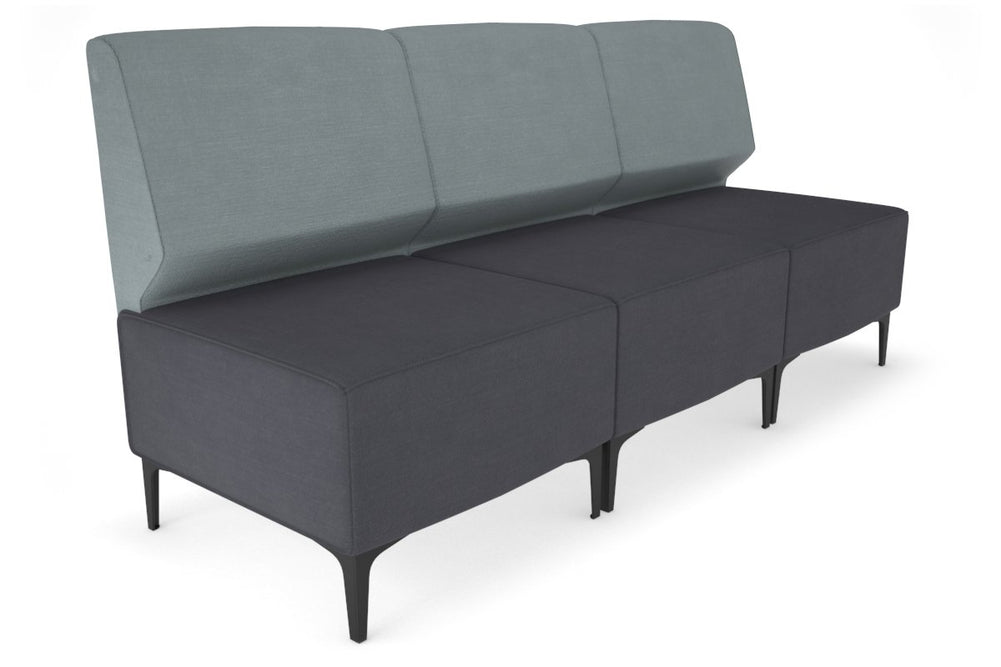 Mondo 3 Seater Lounge-chrome light blue 