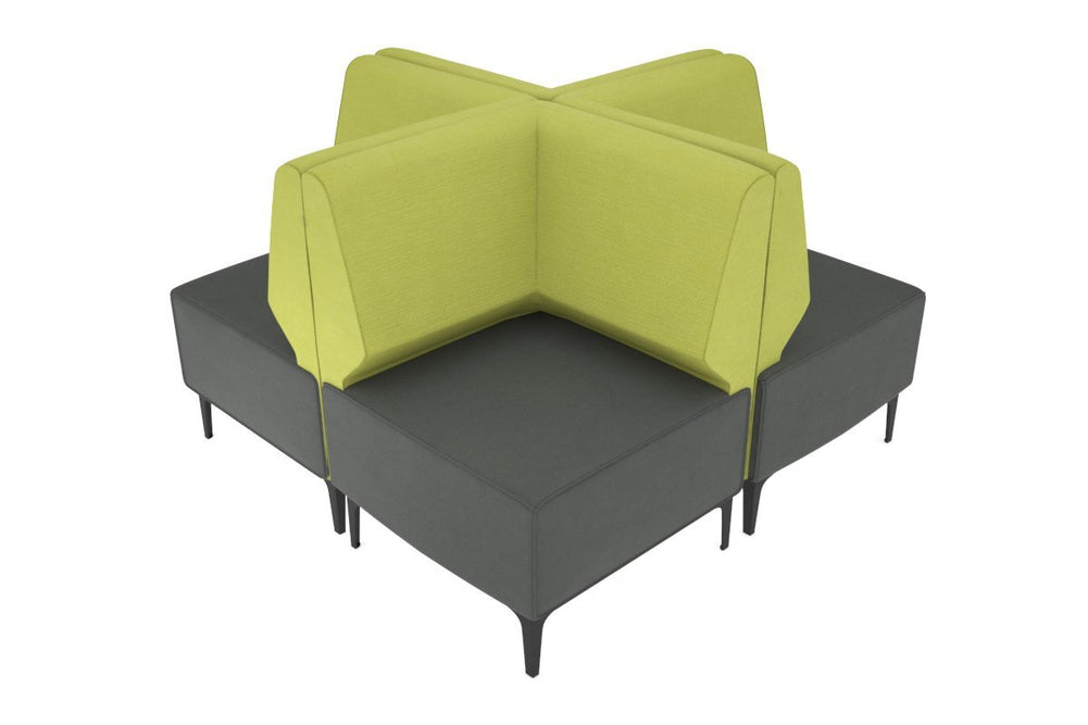 Mondo 4 Corner Back to Back Activity Lounge-black light green 