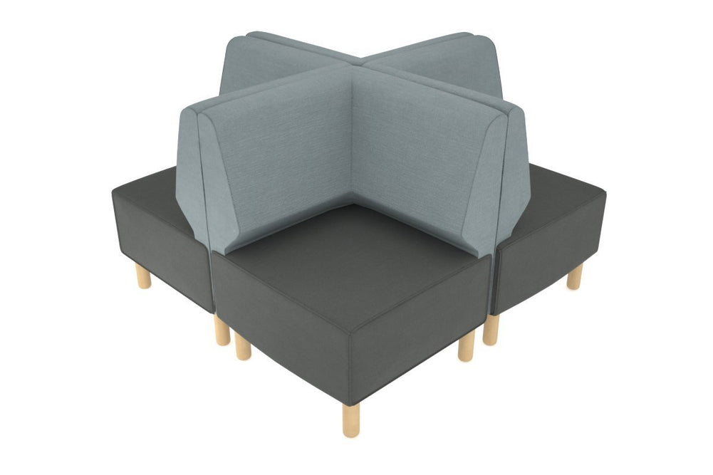 Mondo 4 Corner Back to Back Activity Lounge-wooden light blue 