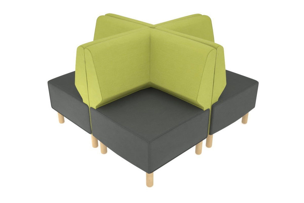 Mondo 4 Corner Back to Back Activity Lounge-wooden light green 