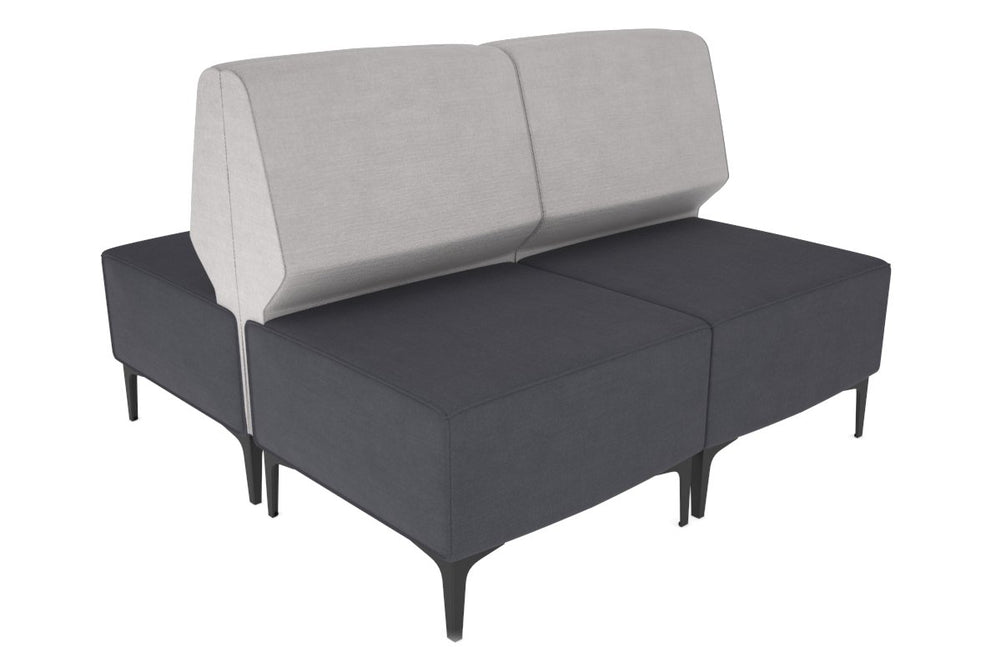 Mondo 4 Seater Back to Back Activity Lounge-black light grey 