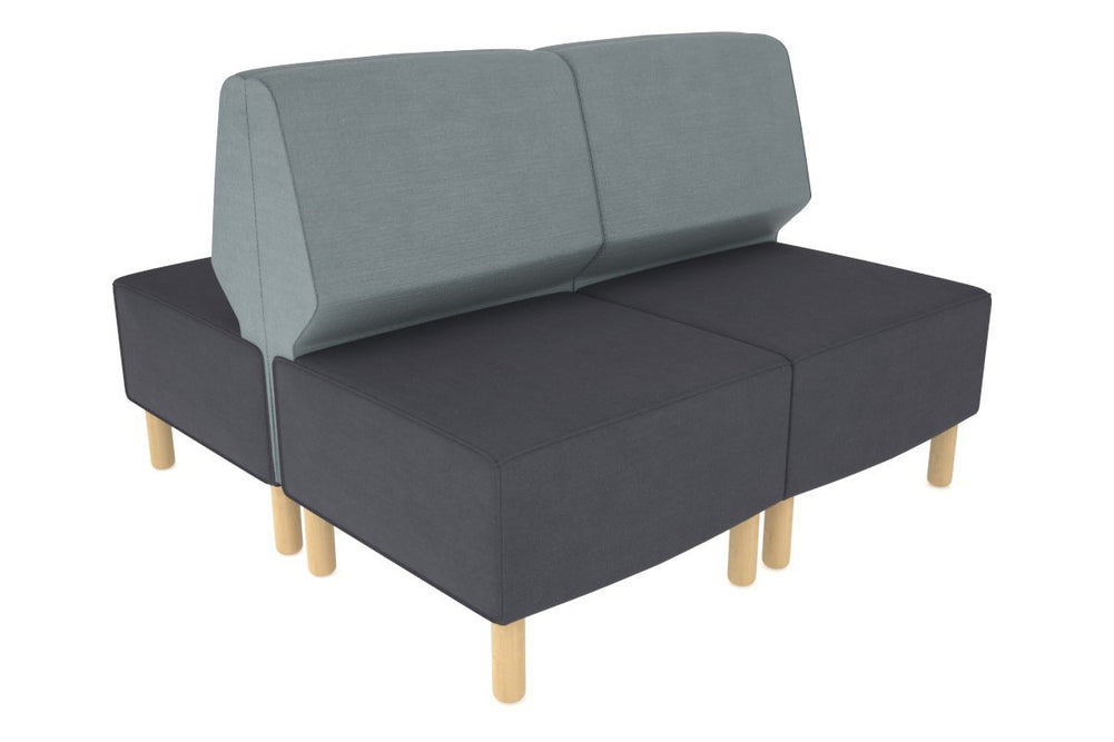 Mondo 4 Seater Back to Back Activity Lounge-wooden light blue 