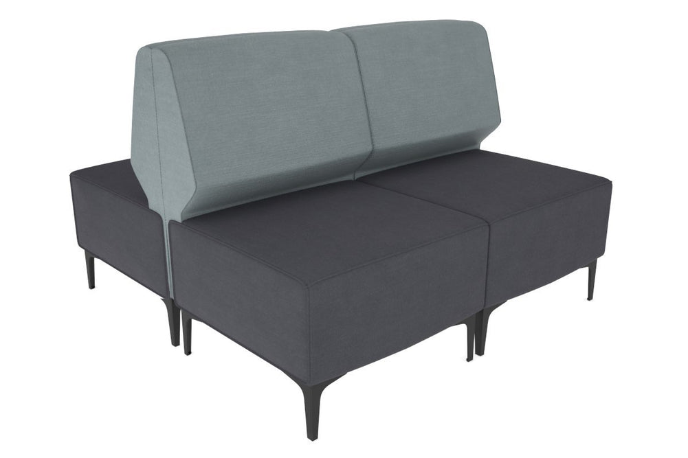 Mondo 4 Seater Back to Back Activity Lounge-black light blue 