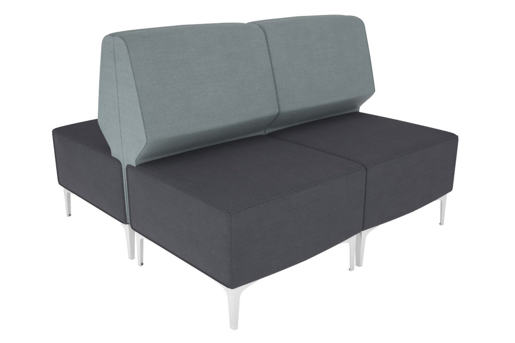 Mondo 4 Seater Back to Back Activity Lounge-chrome light blue 