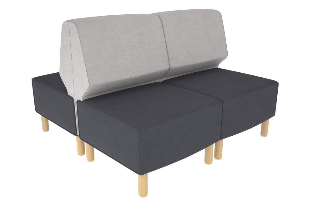 Mondo 4 Seater Back to Back Activity Lounge-wooden light grey 