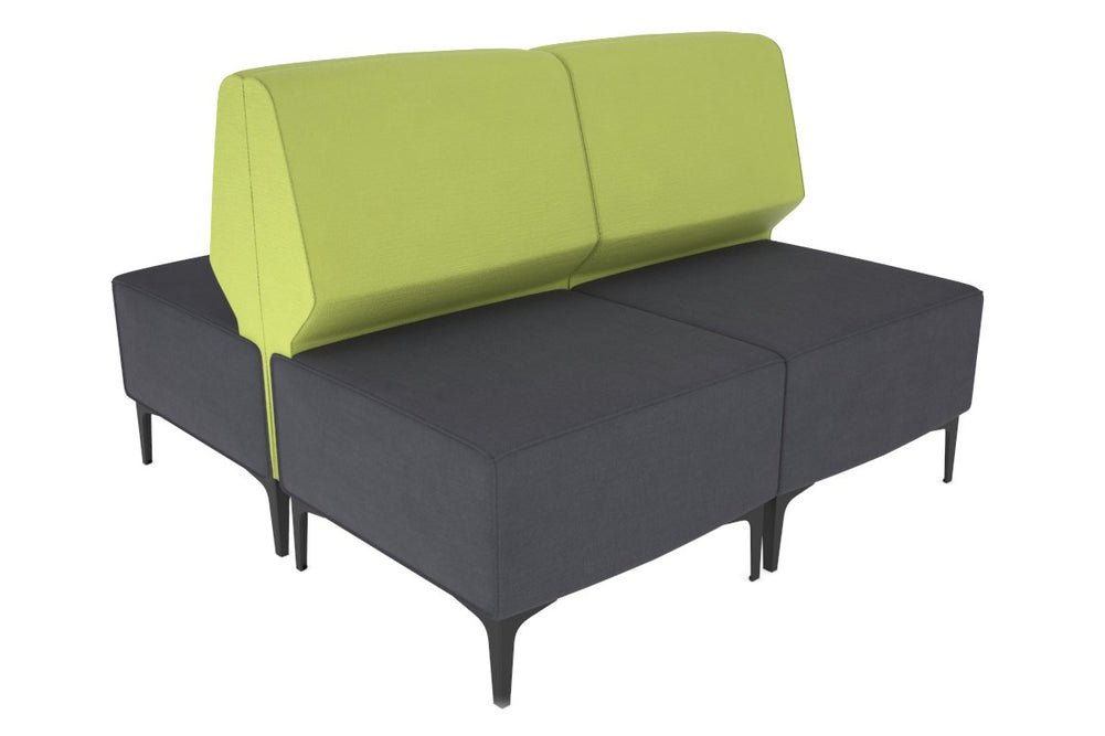 Mondo 4 Seater Back to Back Activity Lounge-black light green 