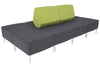 Mondo 4 Sectional Lounge Back to Back with 4 Square Ottomans - Thumbnail 9 