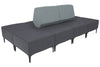 Mondo 4 Sectional Lounge Back to Back with 4 Square Ottomans - Thumbnail 4 