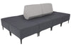 Mondo 4 Sectional Lounge Back to Back with 4 Square Ottomans - Thumbnail 1 