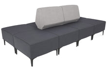  - Mondo 4 Sectional Lounge Back to Back with 4 Square Ottomans - 1