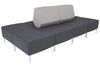 Mondo 4 Sectional Lounge Back to Back with 4 Square Ottomans - Thumbnail 8 