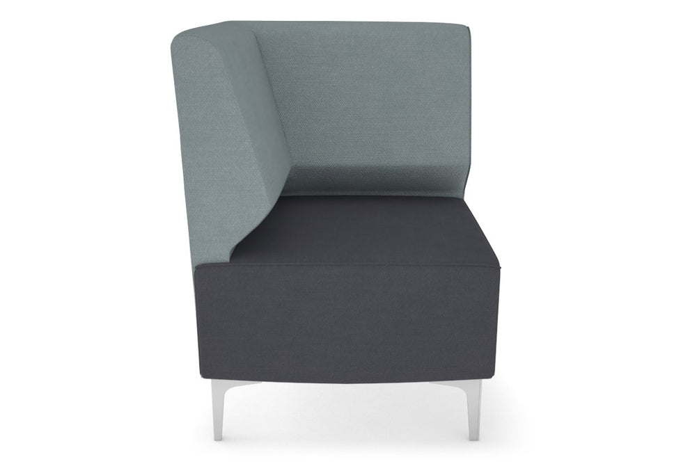 Mondo Corner Lounge [Corner Back]-chrome leg light blue  