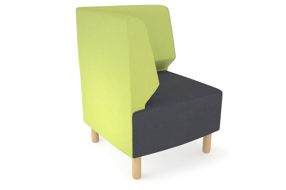 Mondo Corner Lounge [Corner Back]-wooden leg light blue  