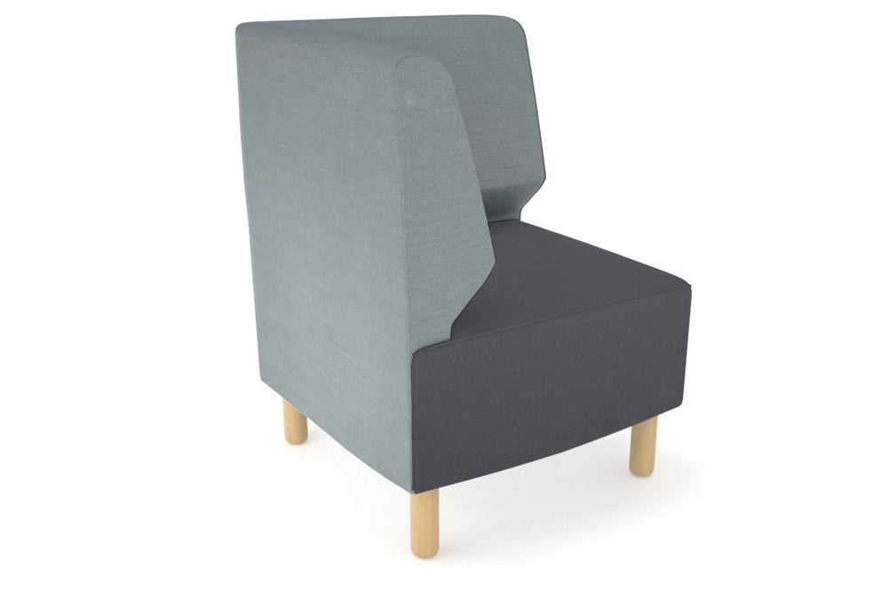 Mondo Corner Lounge [Corner Back]-wooden leg light blue  