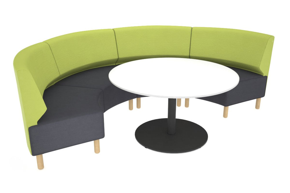 Mondo Half-Circle Lounge-wooden light green 
