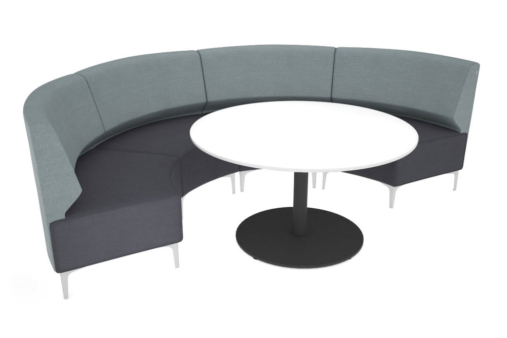 Mondo Half-Circle Lounge-chrome light blue 