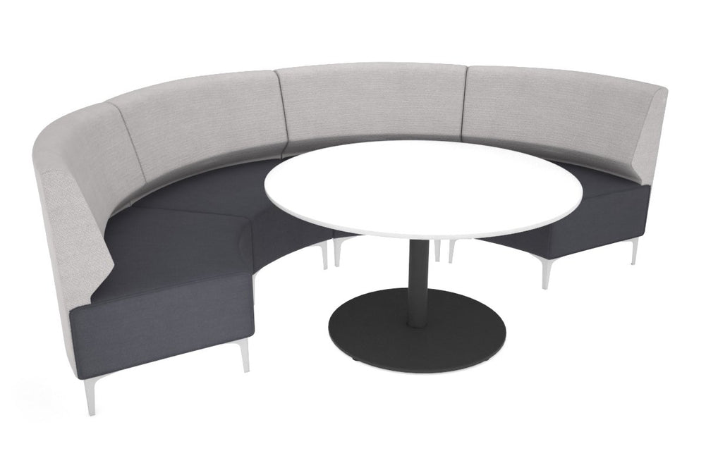 Mondo Half-Circle Lounge-chrome light grey 