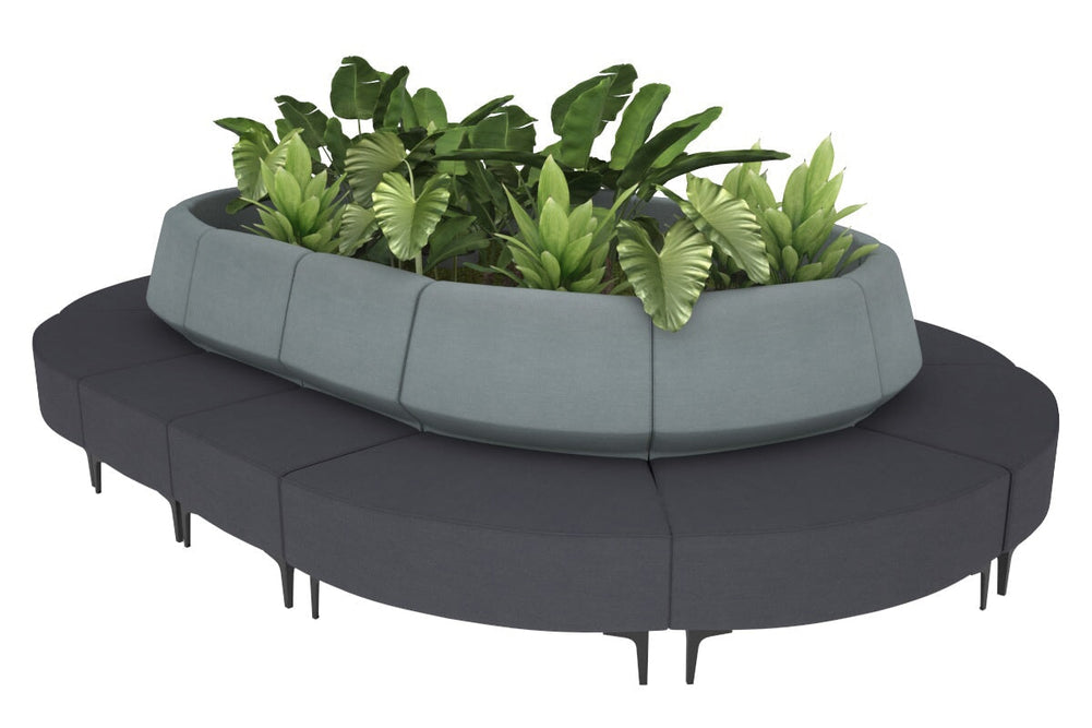 Mondo Oval-black light blue 