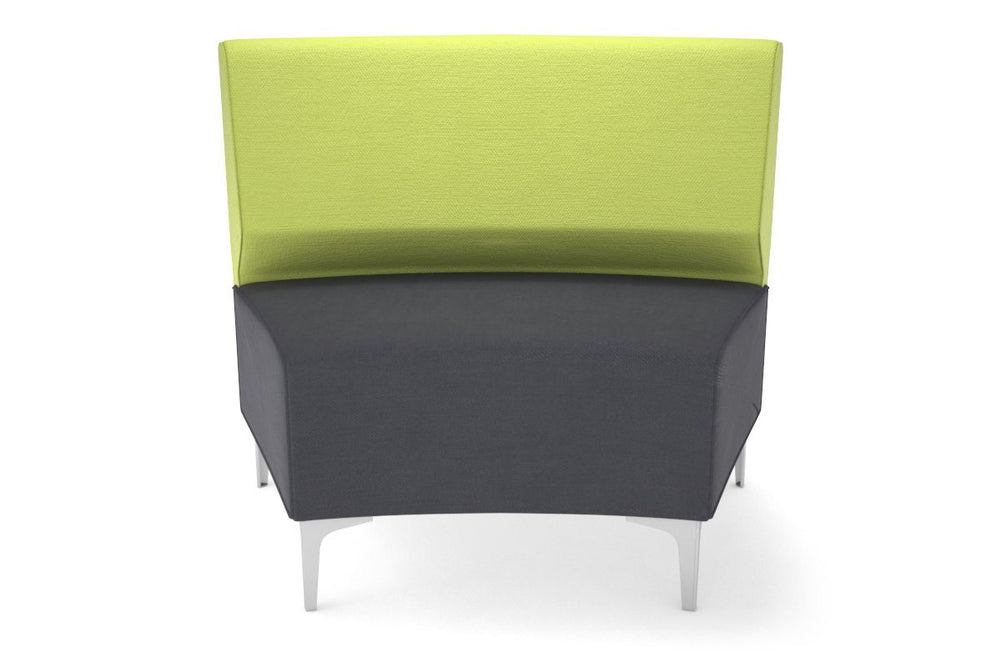 Mondo Round Big Back Lounge [Round Big Back]-chrome leg light green  