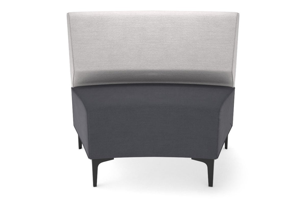 Mondo Round Big Back Lounge [Round Big Back]-black leg light grey  