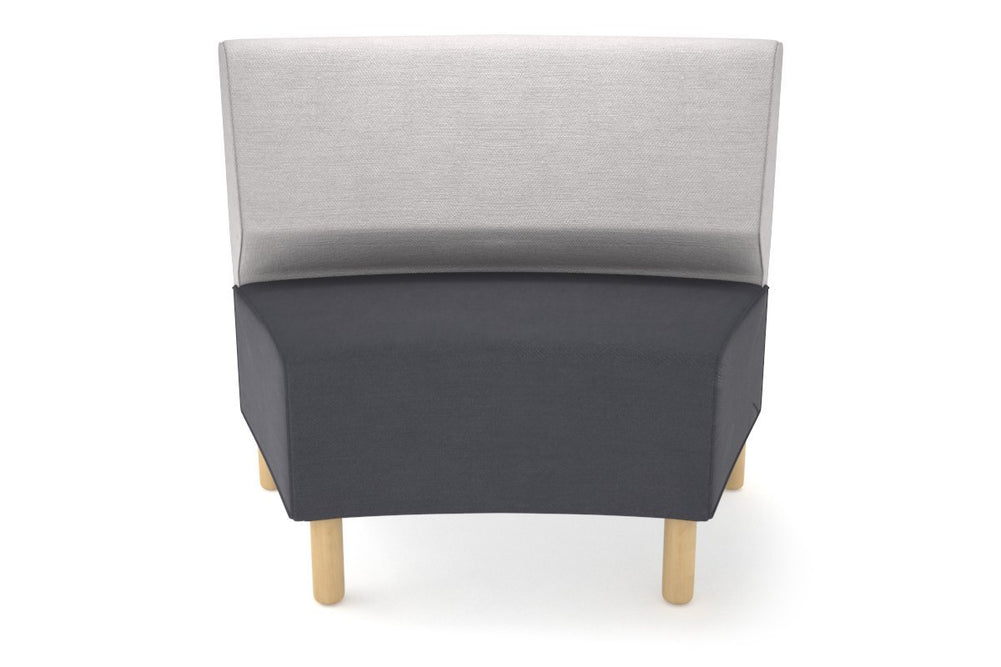 Mondo Round Big Back Lounge [Round Big Back]-wooden leg light grey  