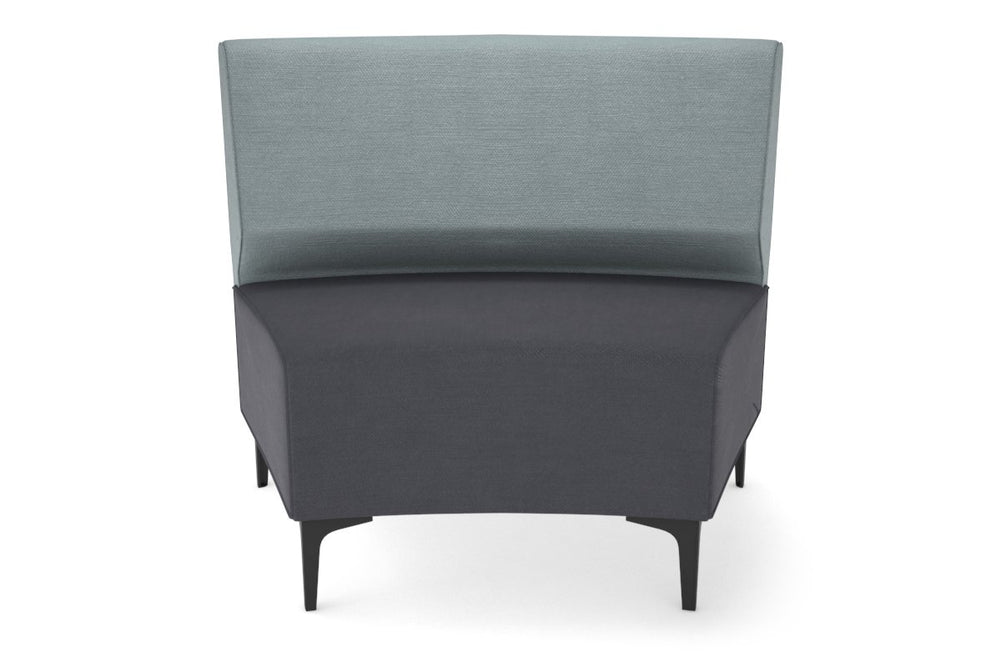 Mondo Round Big Back Lounge [Round Big Back]-black leg light blue  