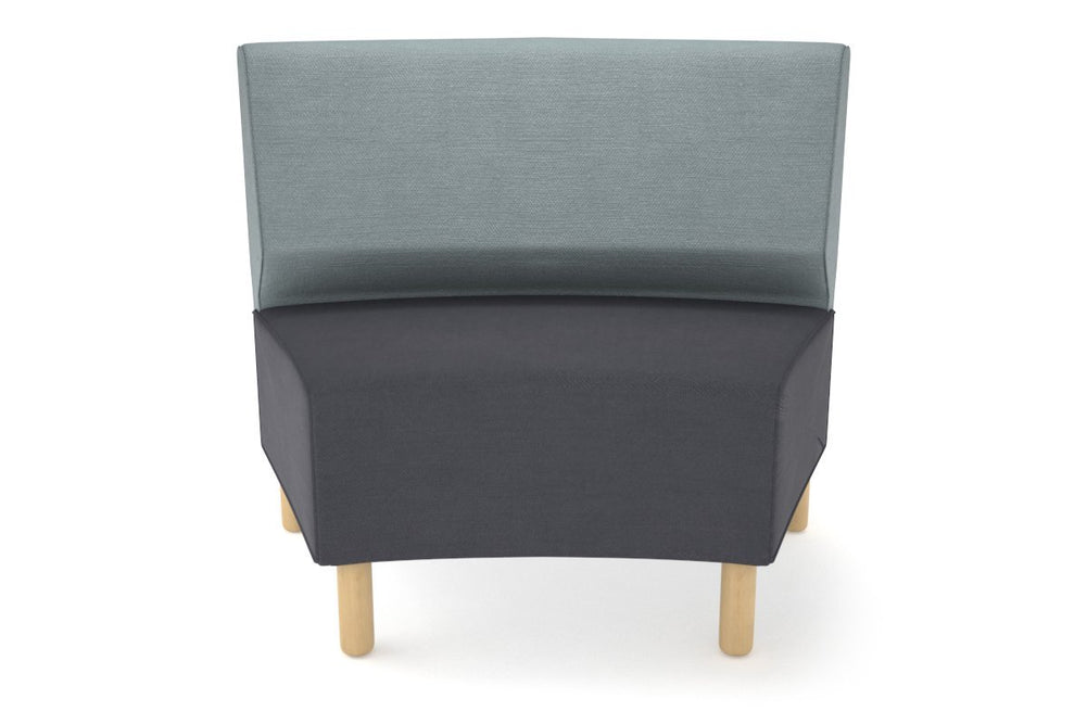 Mondo Round Big Back Lounge [Round Big Back]-wooden leg light blue  