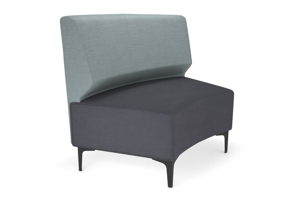 Mondo Round Big Back Lounge [Round Big Back]-wooden leg light blue  