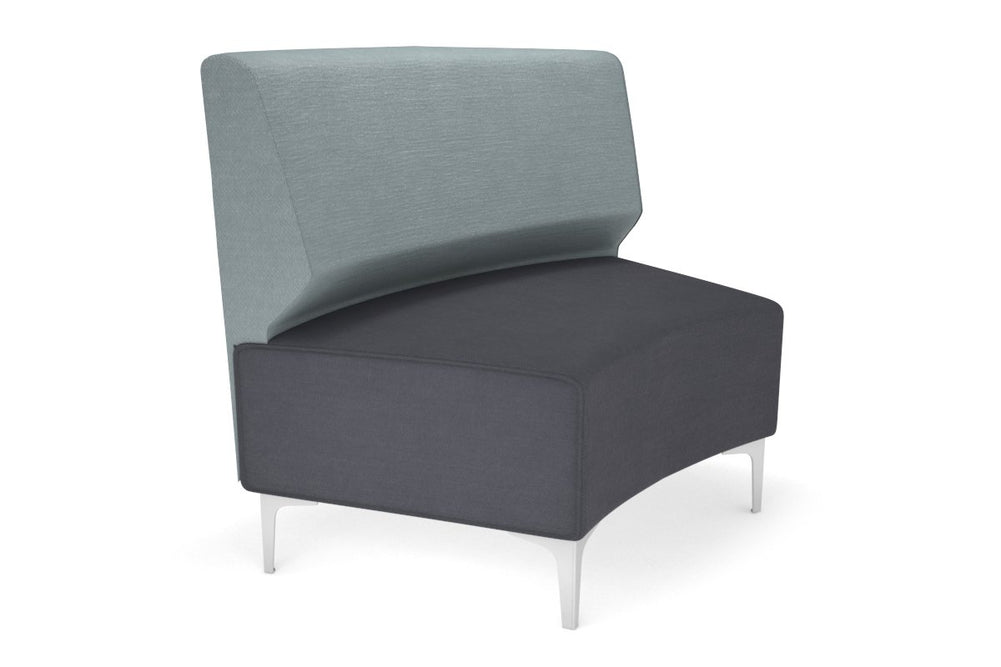 Mondo Round Big Back Lounge [Round Big Back]-wooden leg light blue  