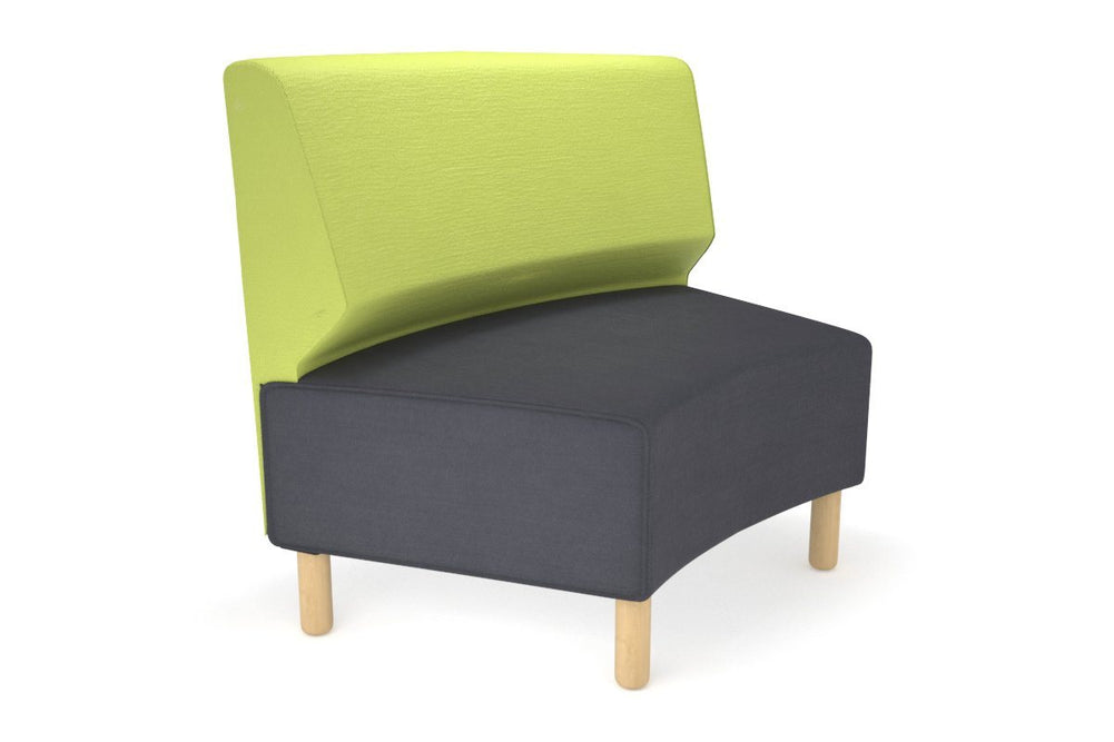 Mondo Round Big Back Lounge [Round Big Back]-wooden leg light blue  