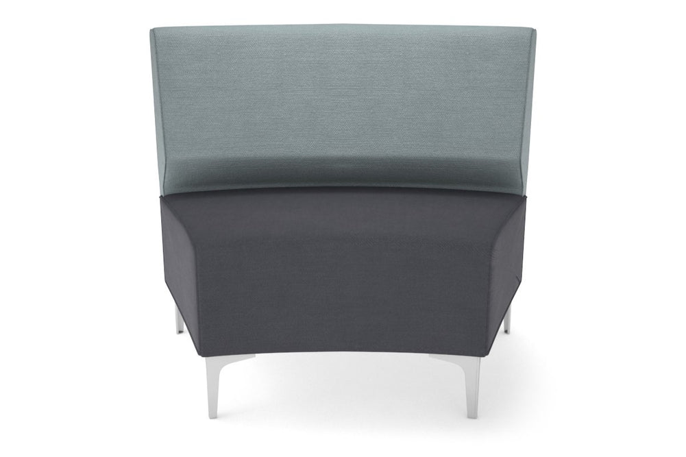 Mondo Round Big Back Lounge [Round Big Back]-chrome leg light blue  