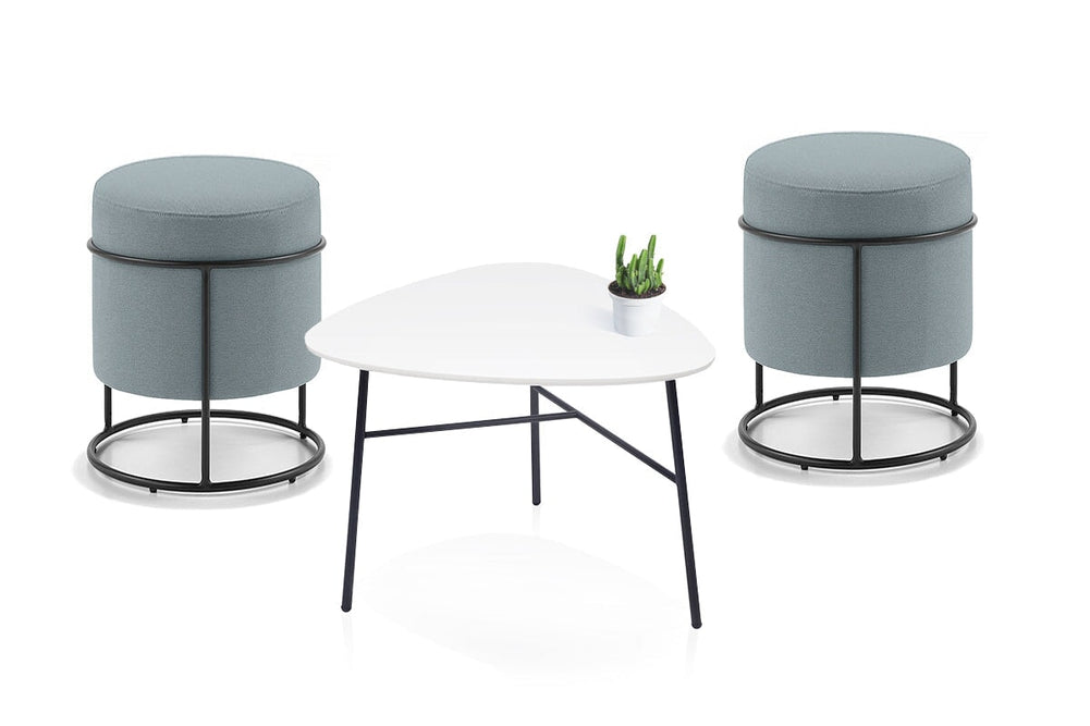 Mondo Round Ottoman-light blue  