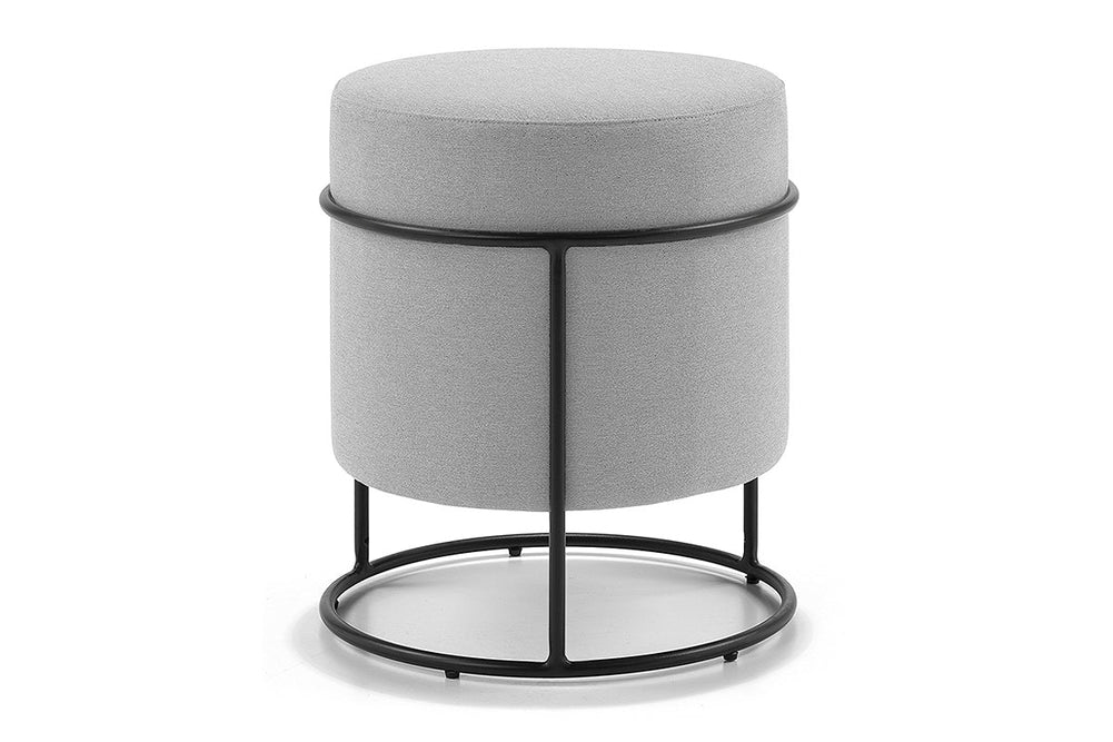 Mondo Round Ottoman-light grey  