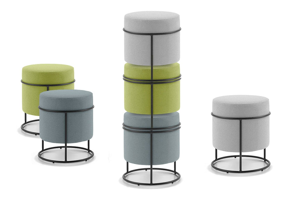 Mondo Round Ottoman-light blue  