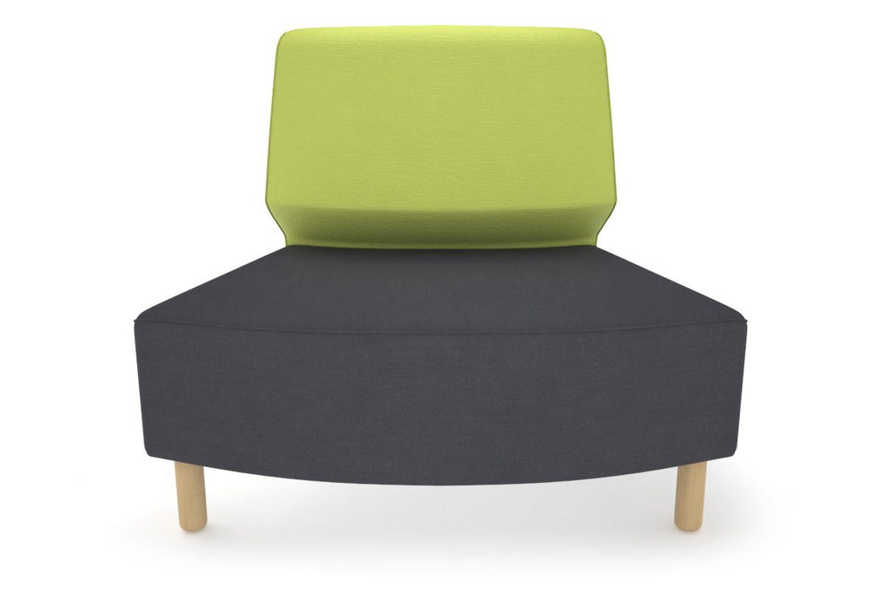 Mondo Round Small Back Lounge [Round Small Back]-wooden leg light green  