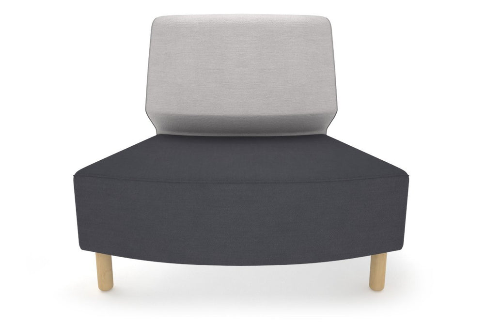 Mondo Round Small Back Lounge [Round Small Back]-wooden leg light grey  