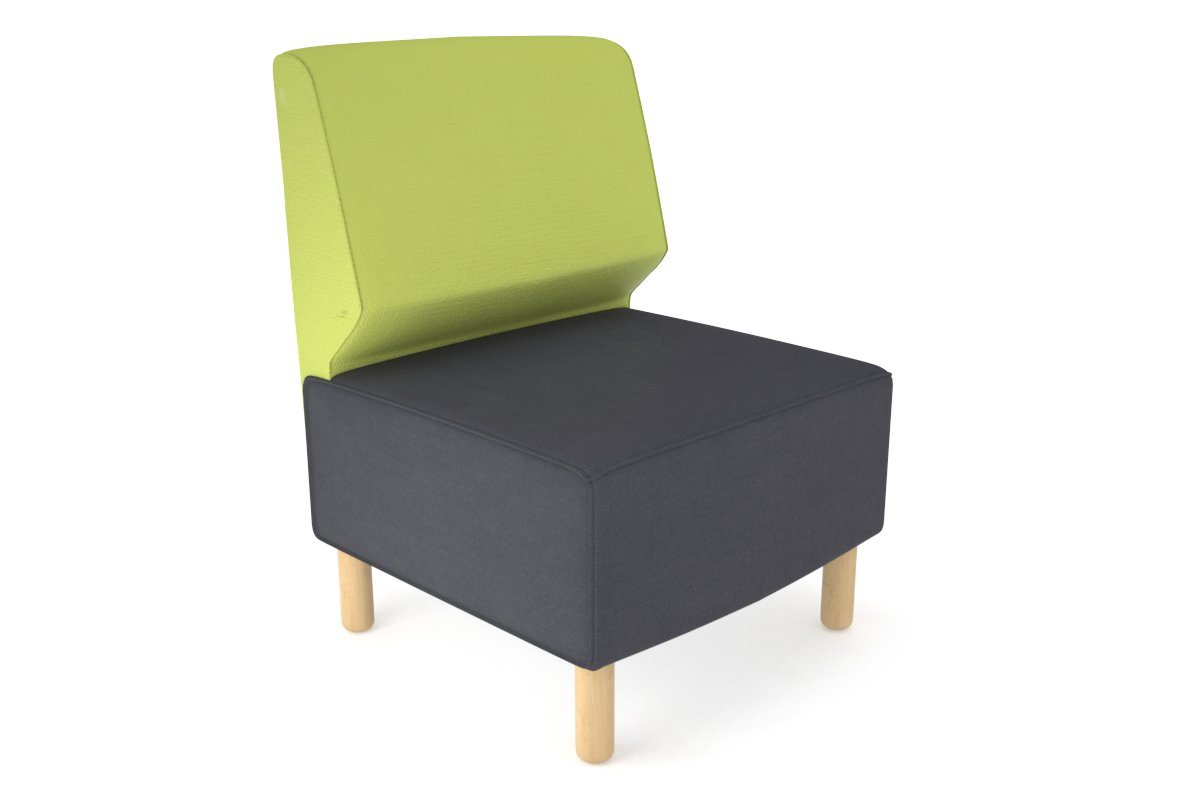 Mondo Sectional Lounge [Square Back] Jasonl wooden leg light green 