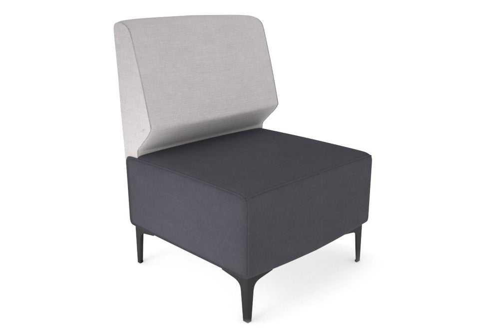 Mondo Sectional Lounge [Square Back]-black leg light grey  