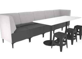 Mondo Straight 5P Lounge with Corner Arms Jasonl black light grey 