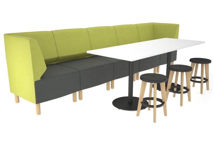 Mondo Straight 5P Lounge with Corner Arms Jasonl wooden light green 