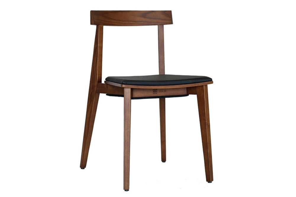 MS Hospitality Barker Side Chair with Cushion Seat-walnut  