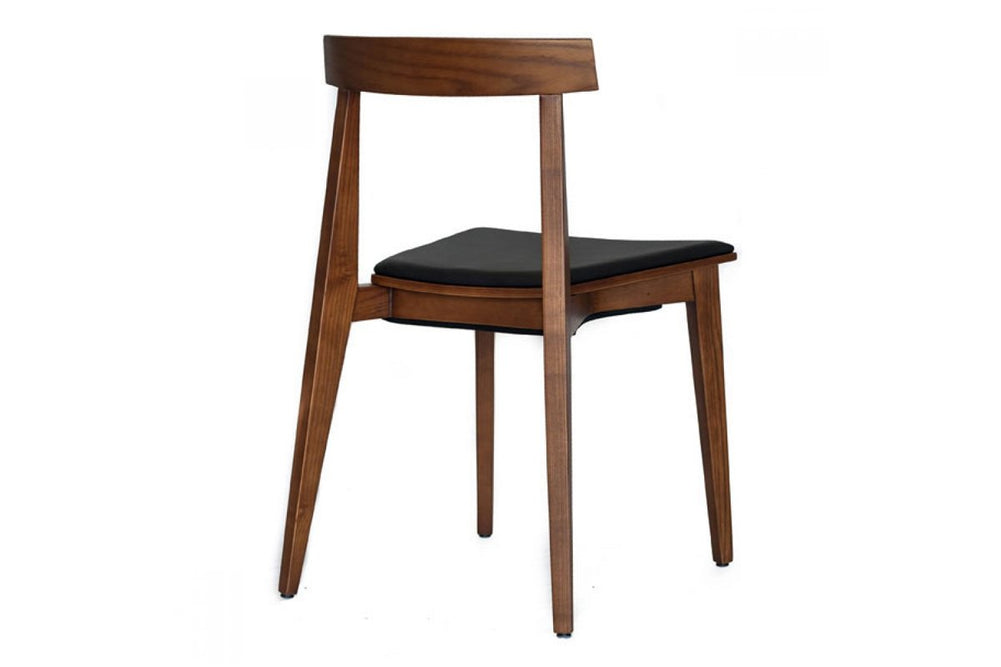MS Hospitality Barker Side Chair with Cushion Seat-walnut  