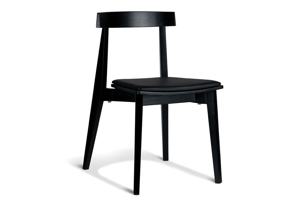 MS Hospitality Barker Side Chair with Cushion Seat-black  