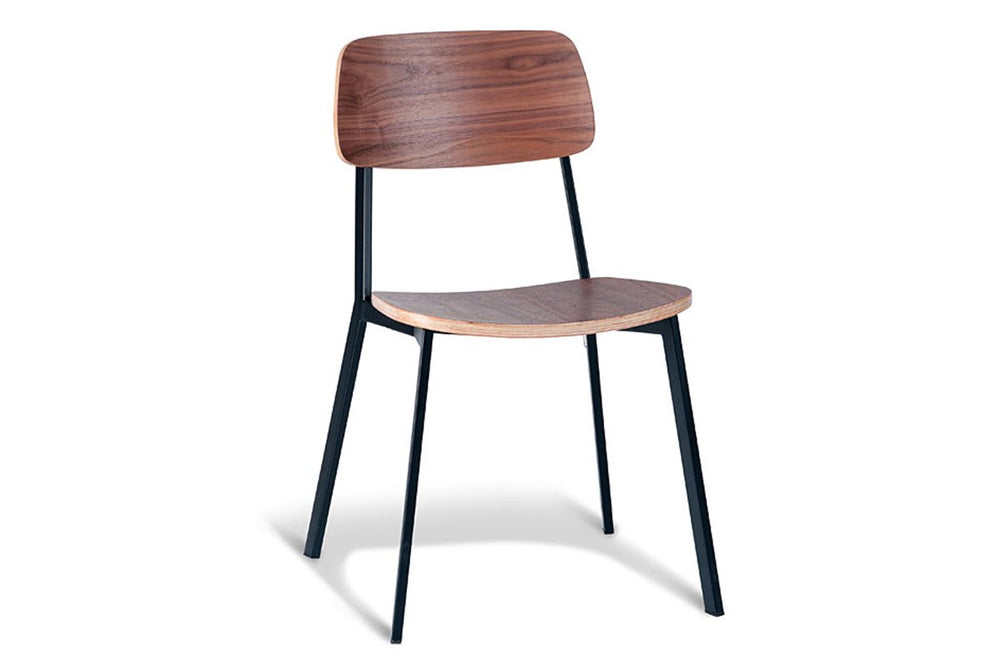 MS Hospitality Croydon Side Chair with Veneer Seat-walnut back/veneer seat  