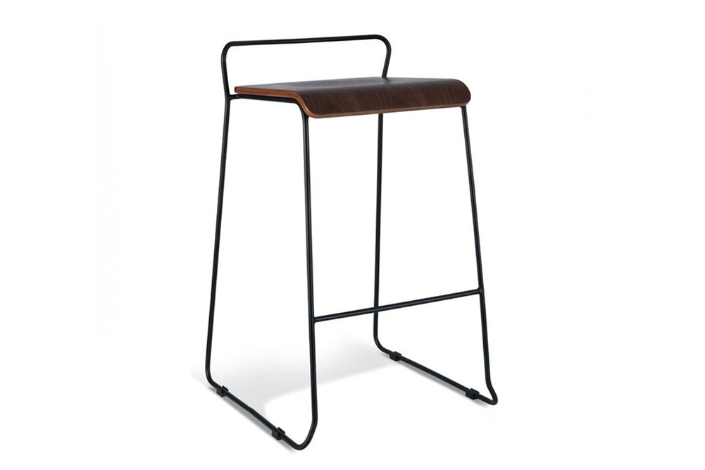 MS Hospitality Frankston Bar Stool - 750mm Seat Height-walnut  