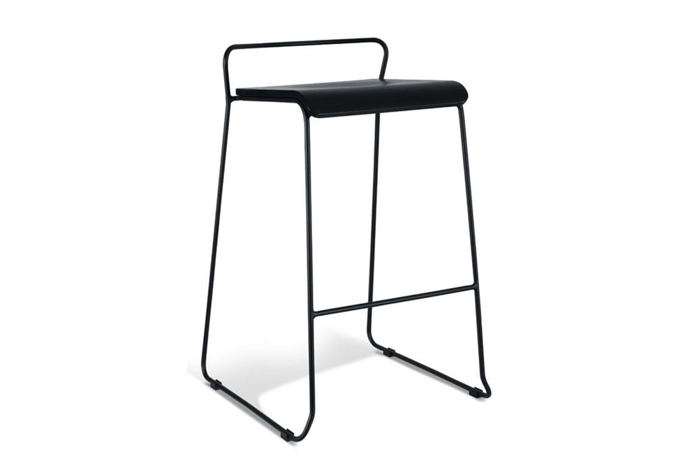 MS Hospitality Frankston Bar Stool - 750mm Seat Height-black  