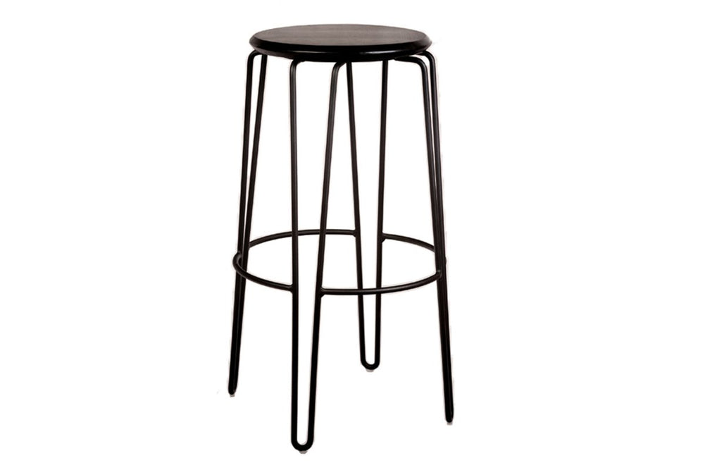 MS Hospitality Manor Bar Stool - 750mm Seat Height-black  