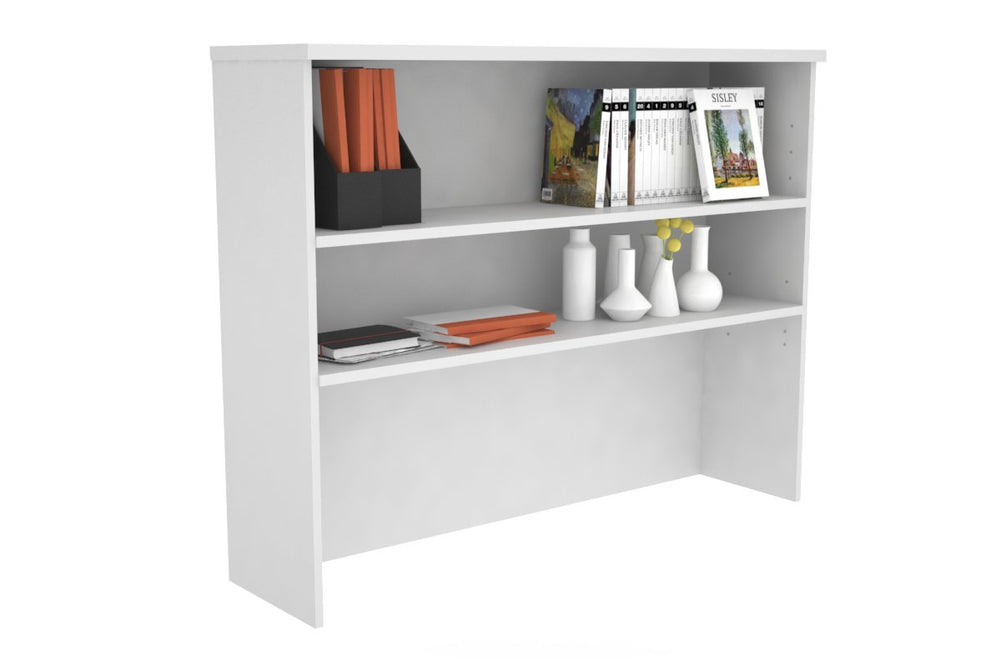 Open Hutch with Shelves [1200W x 1120H x 350D]-White white 